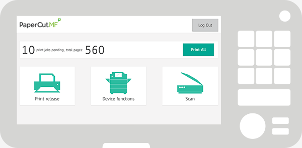 PaperCut MF's integrated scanning provides a consistent, streamlined scanning user experience.