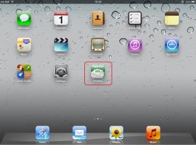 The  App for iPad on the home screen