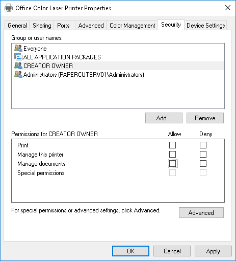 Making Changes to Printer Settings