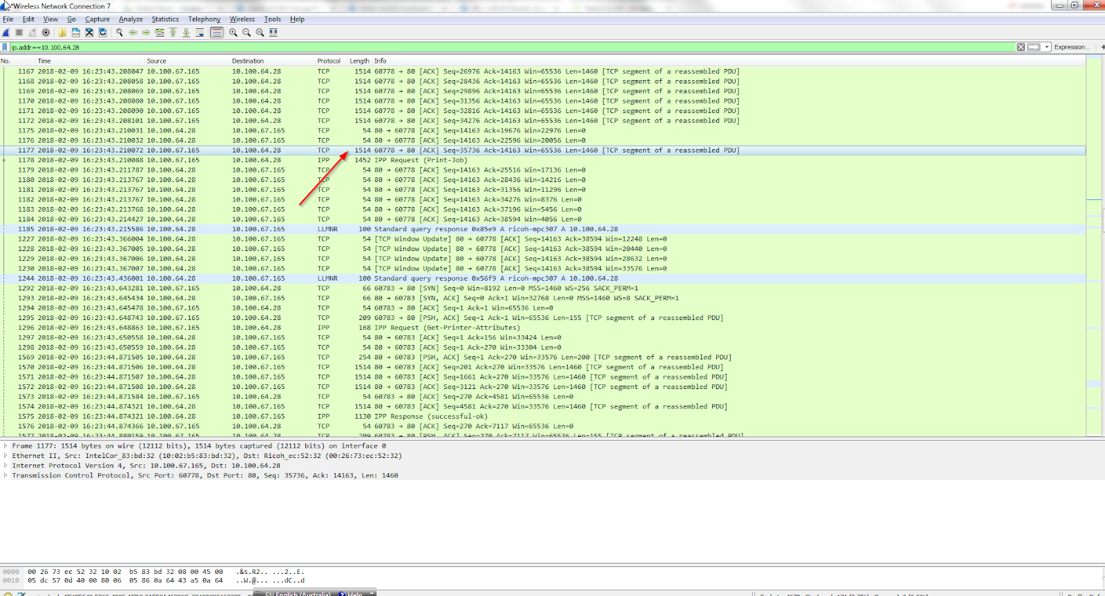 Using Wireshark to validate print traffic encryption PaperCut